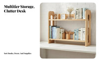 Desktop Shelf with Pegboard Space-Saving Office Furniture Sturdy Construction