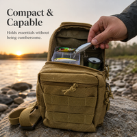 LEGAO Lure Fishing Crossbody Bag Multi-functional Chest Pack for Cycling Camping Outdoor Sports