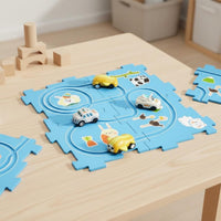 ABS Material Electric Car Track Playset Polished Edges Educational Toy for Boys, Toddlers