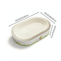 Corrugated Cat Scratching Board Bed Oval Cat Bed with Scratcher Recyclable Pet Supply Space-Saving for Cats, Apartment