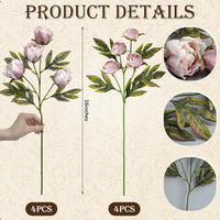 Artificial Vintage Peony Bouquet with Tea Rose
