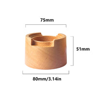 Coffee Machine Base Collection with Beech Wood Holder Integrated Stainless Funnel Cleaning Brush Measuring Scoop for Capsule Refilling Suitable for Housewarming Kitchen Countertop