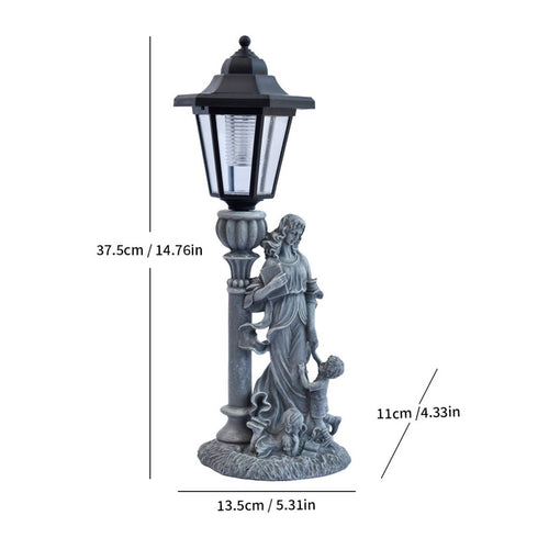Angel Statue Solar Light Automatic On/deactivate Resin Celestial Figure Garden