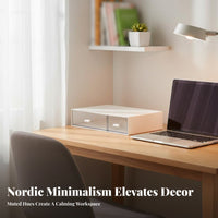 Stackable Drawer Box Space-Saving Desktop Organizer Sturdy Construction