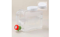 Water Container with Spigot Clear Water Jug with Spigot Compact for Campers, Journeyers