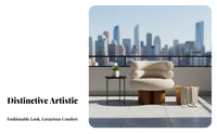 Plush Roll Armchair Designer inspired by Oversized leisure Armchair snug Comfort dense Padding for Homeowners, Balcony
