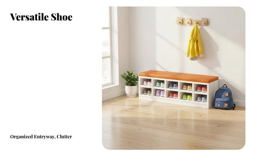 Comfortable Padding Padded Cubby Bench Multi-Functional Cushioned Cubby Rack Multifunctional Design children's Furniture Removable Cushion for Toddlers, Homeowners, Kindergarten, Daycare Kindergarten, Classroom, Entryway