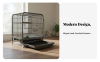 Multilevel Design Cat Enclosure Litter Box Combo Easy to Clean Multi-Level Cat Enclosure Sturdy Frame Multiple Door Entry for Apartment, Home