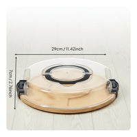 Compartment Serving Tray with Lid Multi-Functional Design Divided Platter with Carrying Handles Compartmented Sections Servingware for Party, Outdoor