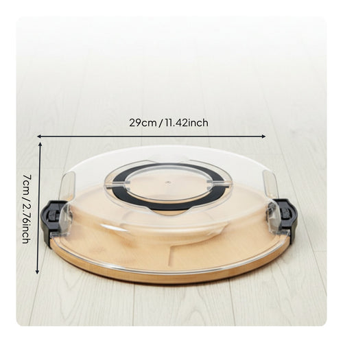 Compartment Serving Tray with Lid Multi-Functional Design Divided Platter with Carrying Handles Compartmented Sections Servingware for Party, Outdoor
