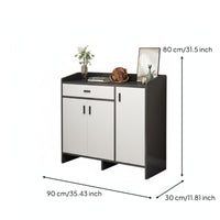 Entryway Footwear Storage Unit Large Capacity Standing Shoe Rack with Doors Space Saving Cabinet Wooden Organizer Adjustable Shelves Suitable for Homeowners Families Foyer Hallway