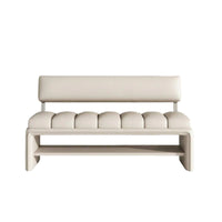 Tufted Backrest Bench Comfortable Seating Upholstered Seat Modern Design 400 Lbs Weight Capacity for Families, Entryway, Hallway