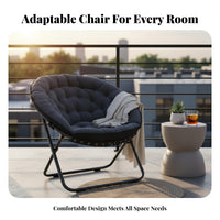 Luxuriously Soft Saucer Chair Foldable Padded Saucer Chair Modern Design
