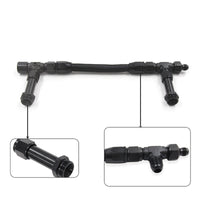 Black Braided AN8 Dual Feed Fuel Line Kit Dual Side Fuel Rail 4150