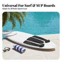 3 Pieces Non-Slip Stand-up Paddleboard Deck Pad Waterproof Surfboard Traction Grip Foam Stomp Pad Texture D Texture