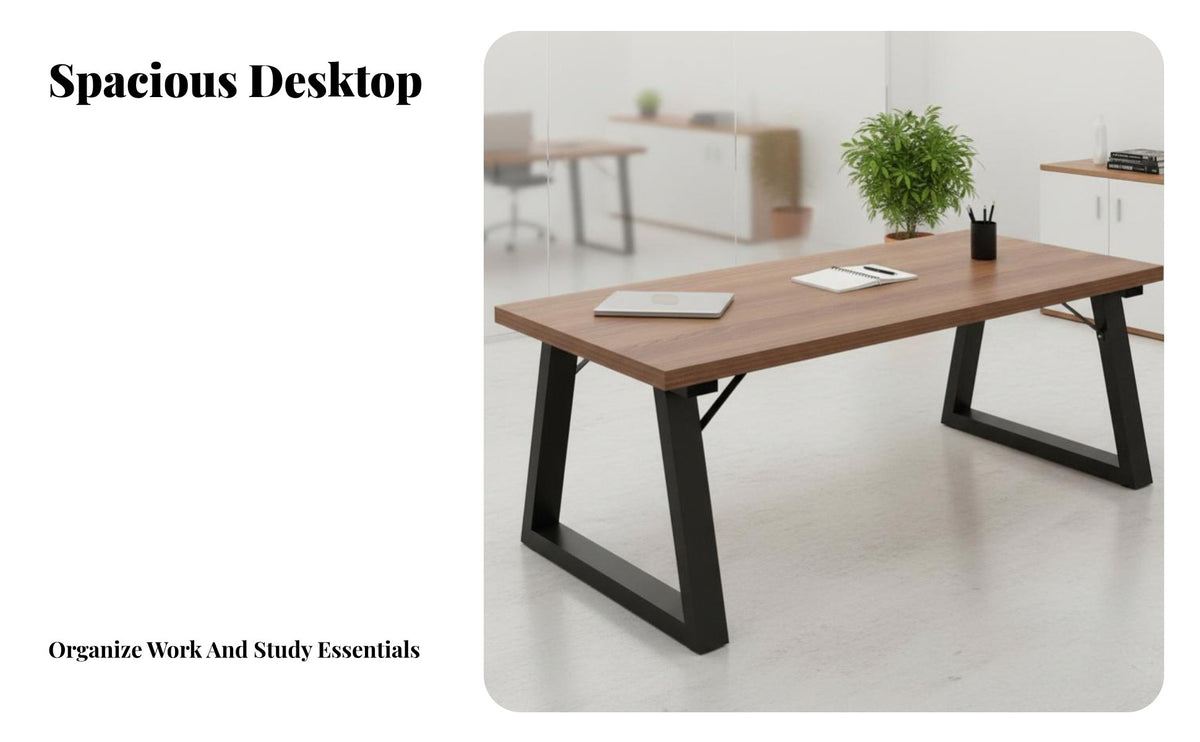 Minimalist Design Workstation with Storage Shelf Multi-Functional Writing Table with Mobile Cabinet Large Work Surface Computer Desk Wide Desktop for Telecommuting Workers, Professionals, Students, Study Room, Bedroom