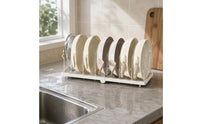 Foldable Cookware Rack Wire Dividers Pan Lid Holder Space-Saving for Countertop
