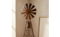 Windmills Statue Metal Farmhouse Windmills Decor Desktop Garden Statue