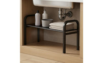 Under Sink Storage Rack 5-Panel Top Adjustable Height Shelf Arched Side