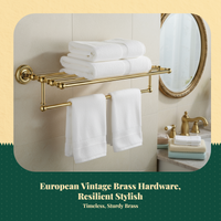 Rustproof brass towel rack, wall mount