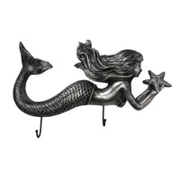 Mermaid Wall Hook Nautical Wall Hanger with Hooks Decorative for Decorators
