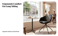 Upholstered Task Chair with Casters Ergonomic spinerest Computer Seat for Bedroom