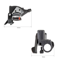 Cable-Actuated Thumb Shifter Set with Cables Ergonomic Shifter Set with Cables Compact Thumb Shifters Responsive for Cyclists, Riders, Drivetrain Upgrade