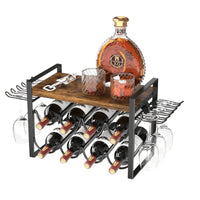 Amazon Wine Rack for Home, Iron Wine Glass Rack and Storage Shelf, Cross-Border
