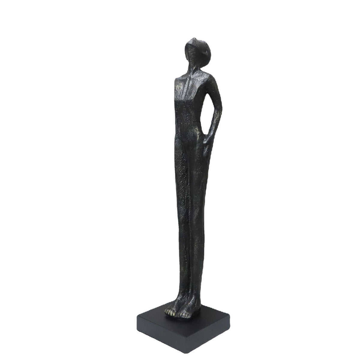 European Creative Minimalist Looking-up Figure Sculpture