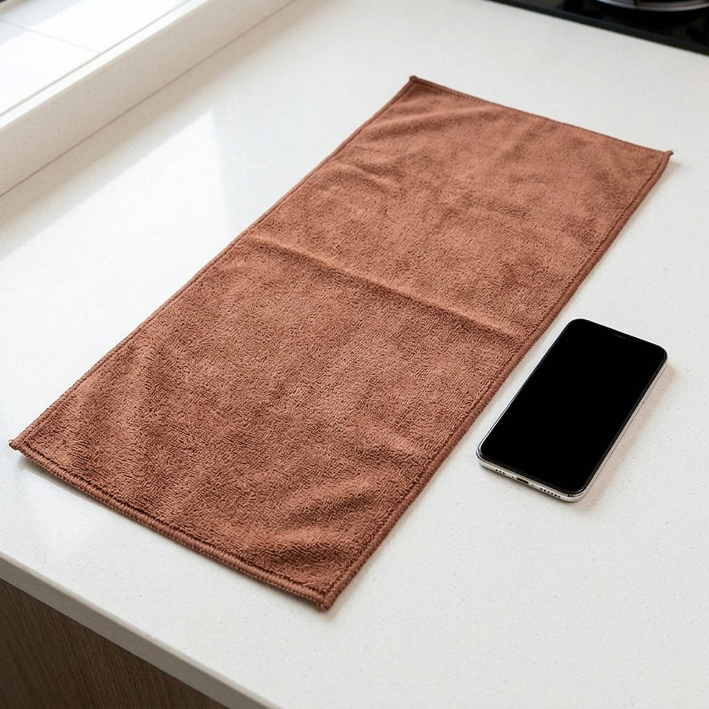 Double Sided Microfibre Cloth and Microfibre Towel, 30cm x 70cm Microfibre Cloth, High Absorbency Towel for Home, Kitchen and Car Use