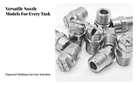 Wear-Resistant Flat Fan Nozzle Long-Lasting Fan Spray Nozzle Easy to Install for Dust Suppression, Industrial Cooling, Humidification