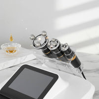 RF Rolling Beauty Device Tabletop LED Facial Massager Clear Acrylic Holder