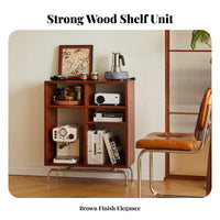 Low Sectional Cubby Shelf Multi-Functional Storage Single Piece Large Capacity Stable Frame for Apartment Dwellers, Home Office