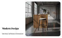 Backless Round Stool Minimalist Design Bar Chair Waterproof for Dining Room