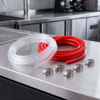 Beer Tubing Kit with Clamps Clear Beer Hose Kit with Clamps Transparent