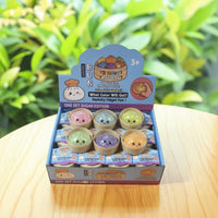 12 Pieces Cute Squishy Toy with Container Soft Dumpling Squishy Tactile Dumpling Stress Ball Hand-Held for Classroom