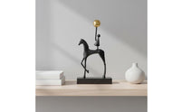 Equestrian Figure Statue Minimalist Design Abstract Horse Figurine Artisanal