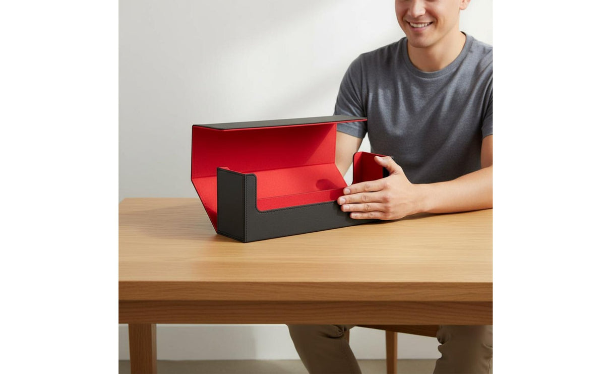 Large Capacity Deck Box Sturdy Construction Trading Card Storage Box Collectible Card Game Card Storage Case Snap Closure