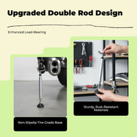 Motorcycle Maintenance Stand, Portable Foldable raise Stand, Adjustable Height, Single-Support frame, Universal Non-Slip Base