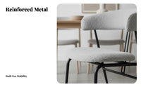 Violin Posterior Chair Modern Minimalist Design Dining Seat Firm-Density Foam Padding Multifunctional for Apartment Dwellers