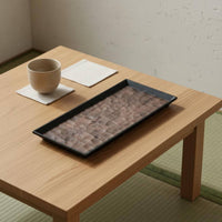 Walnut Wood Brew Tray Long-Lasting Hammered Texture Brew Tray Sleek Texture