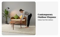 4 Pieces 4-Piece Woven Sofa set Handwoven Design 4-Piece Sofa and Table Set Weather-Resistant Water pads