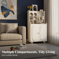 Coffee Bar Cabinet Multi-Functional Storage Kitchen Coffee Bar Cabinet Sturdy Construction Dining Room Console for Homeowners, Families, Hallway