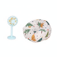 Scene Prop Miniature Beanbag and Fan Set 1:12 Scale Furniture Set for Collectors, Hobbyists, Miniature Scene