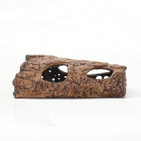 Hollow Tree Trunk Ornament Bark-Textured Aquarium Log for Reptiles