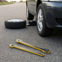 Flat Scissor Jack Wrench Sturdy Jack Handle Wrench Ergonomic Tool Handheld for Drivers, Garage