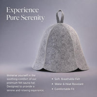 Steam Bath Hat Room Accessories, Steam Room Hat for Relaxation, Bucket Cap Sauna #variant:['Grey']