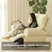 Electric Massage Rocking Chair Rocking Motion Single Sofa Storage Pocket Universal Serial Bus Port Charging Port for Seniors