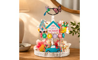 16 Pieces Easter Tiered Tray Ornaments Bright Colors for Kitchen Counter, Shelf