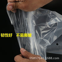 Clear PE Garment Packaging Bags with Warning Label, Self-Adhesive Plastic Bags for Clothing